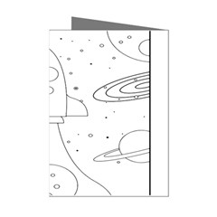 Going To Space - Cute Starship Doodle  Mini Greeting Cards (pkg Of 8) by ConteMonfrey