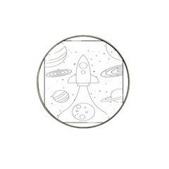 Going To Space - Cute Starship Doodle  Hat Clip Ball Marker (4 Pack) by ConteMonfrey