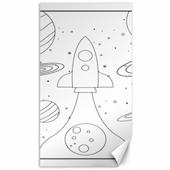 Going To Space - Cute Starship Doodle  Canvas 40  X 72  by ConteMonfrey