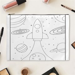 Going To Space - Cute Starship Doodle  Cosmetic Bag (xl) by ConteMonfrey