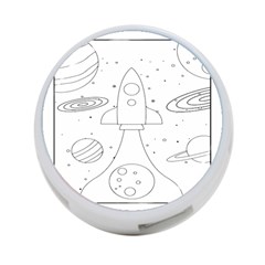 Going To Space - Cute Starship Doodle  4-port Usb Hub (two Sides) by ConteMonfrey