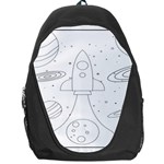 Going To Space - Cute Starship Doodle  Backpack Bag Front