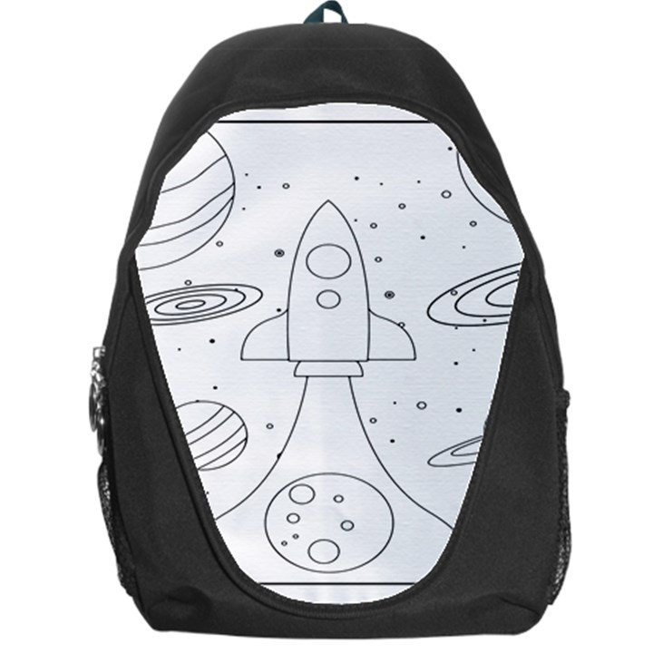 Going To Space - Cute Starship Doodle  Backpack Bag