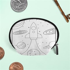 Going To Space - Cute Starship Doodle  Accessory Pouch (small) by ConteMonfrey