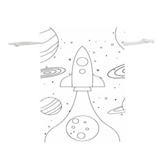 Going To Space - Cute Starship Doodle  Lightweight Drawstring Pouch (s) by ConteMonfrey