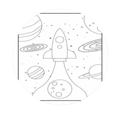 Going To Space - Cute Starship Doodle  Mini Round Pill Box (pack Of 3) by ConteMonfrey