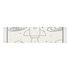 Going To Space - Cute Starship Doodle  Banner And Sign 4  X 1  by ConteMonfrey