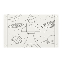 Going To Space - Cute Starship Doodle  Banner And Sign 5  X 3  by ConteMonfrey