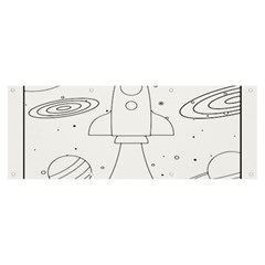 Going To Space - Cute Starship Doodle  Banner And Sign 8  X 3  by ConteMonfrey