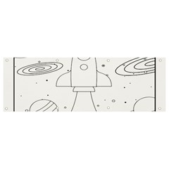 Going To Space - Cute Starship Doodle  Banner And Sign 9  X 3 