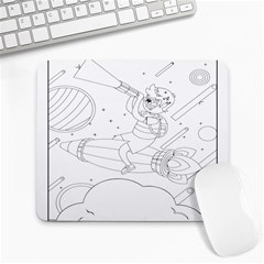 Little Boy Explorer Large Mousepad by ConteMonfrey