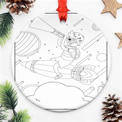 Little Boy Explorer Round Ornament (two Sides) by ConteMonfrey