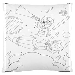 Little Boy Explorer Large Cushion Case (two Sides) by ConteMonfrey