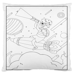 Little Boy Explorer Large Flano Cushion Case (two Sides) by ConteMonfrey