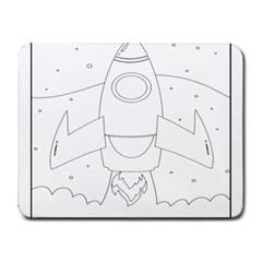 Starship Doodle - Space Elements Small Mousepad by ConteMonfrey