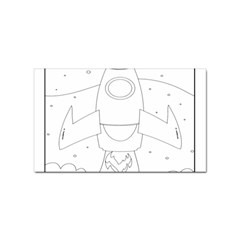 Starship Doodle - Space Elements Sticker (rectangular)