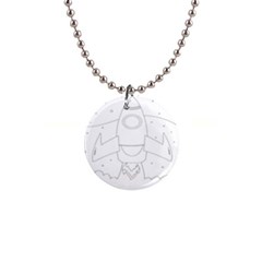 Starship Doodle - Space Elements 1  Button Necklace by ConteMonfrey