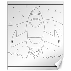 Starship Doodle - Space Elements Canvas 16  X 20  by ConteMonfrey