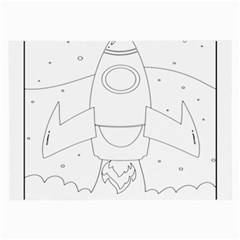 Starship Doodle - Space Elements Large Glasses Cloth (2 Sides) by ConteMonfrey