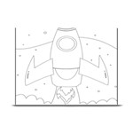 Starship Doodle - Space Elements Plate Mats 18 x12  Plate Mat