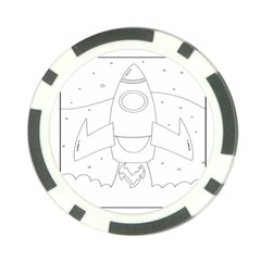 Starship Doodle - Space Elements Poker Chip Card Guard by ConteMonfrey