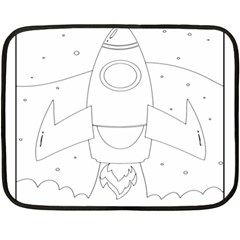 Starship Doodle - Space Elements Double Sided Fleece Blanket (mini)  by ConteMonfrey