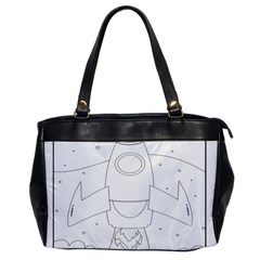 Starship Doodle - Space Elements Oversize Office Handbag by ConteMonfrey