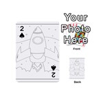 Starship Doodle - Space Elements Playing Cards 54 Designs (Mini) Front - Spade2