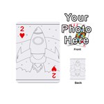 Starship Doodle - Space Elements Playing Cards 54 Designs (Mini) Front - Heart2