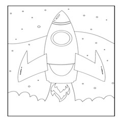 Starship Doodle - Space Elements Play Mat (rectangle)