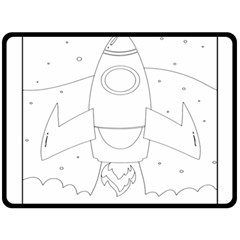 Starship Doodle - Space Elements Double Sided Fleece Blanket (large)  by ConteMonfrey