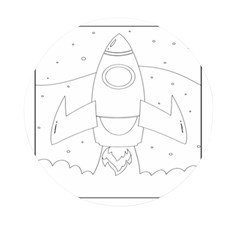 Starship Doodle - Space Elements Mini Round Pill Box by ConteMonfrey