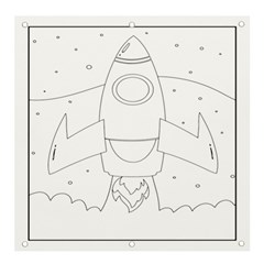 Starship Doodle - Space Elements Banner And Sign 4  X 4 