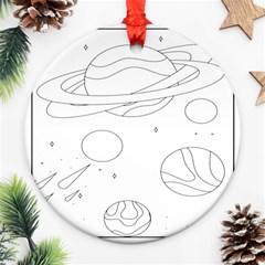 The Cuteness Of Saturn Ornament (round) by ConteMonfrey