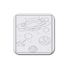 The Cuteness Of Saturn Rubber Coaster (square) by ConteMonfrey