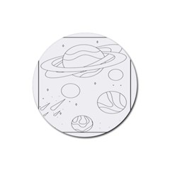 The Cuteness Of Saturn Rubber Coaster (round) by ConteMonfrey