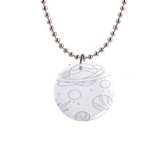 The Cuteness Of Saturn 1  Button Necklace by ConteMonfrey