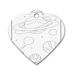 The Cuteness Of Saturn Dog Tag Heart (two Sides) by ConteMonfrey