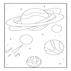 The Cuteness Of Saturn Play Mat (square) by ConteMonfrey