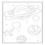 The Cuteness Of Saturn Play Mat (Rectangle) Front