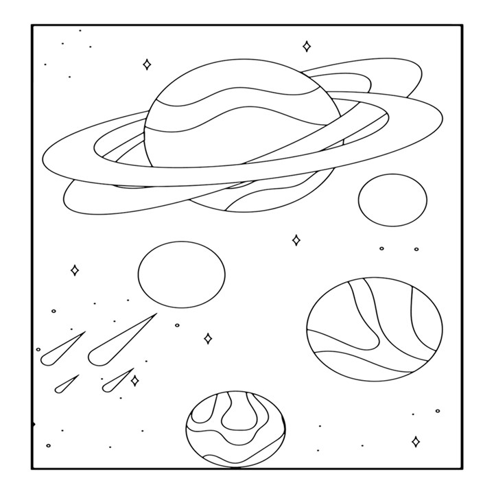 The Cuteness Of Saturn Play Mat (Rectangle)