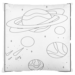 The Cuteness Of Saturn Large Cushion Case (one Side) by ConteMonfrey