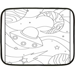 Starships Silhouettes - Space Elements Fleece Blanket (mini) by ConteMonfrey