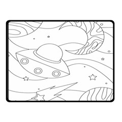 Starships Silhouettes - Space Elements Fleece Blanket (small) by ConteMonfrey