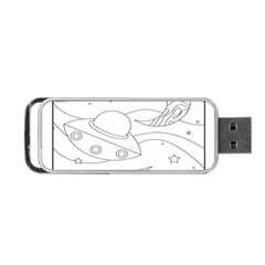 Starships Silhouettes - Space Elements Portable Usb Flash (one Side) by ConteMonfrey