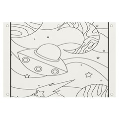 Starships Silhouettes - Space Elements Banner And Sign 6  X 4 