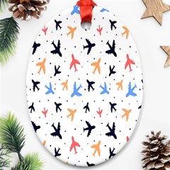 Sky birds - Airplanes Ornament (Oval)