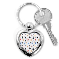 Sky birds - Airplanes Key Chain (Heart)