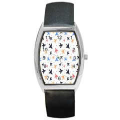 Sky Birds - Airplanes Barrel Style Metal Watch by ConteMonfrey