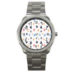 Sky birds - Airplanes Sport Metal Watch